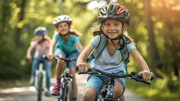 Children on bicycles