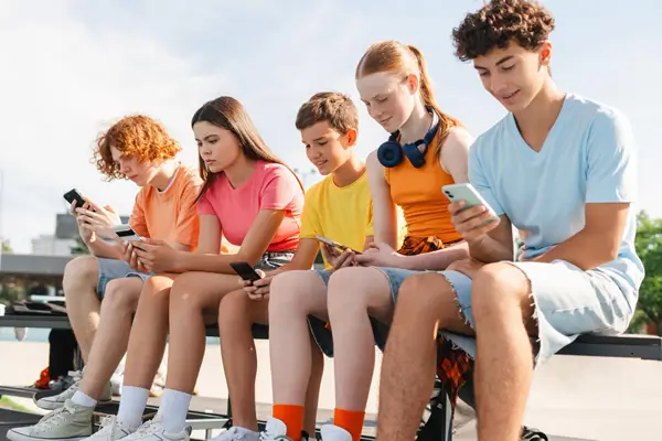 Teens on phone